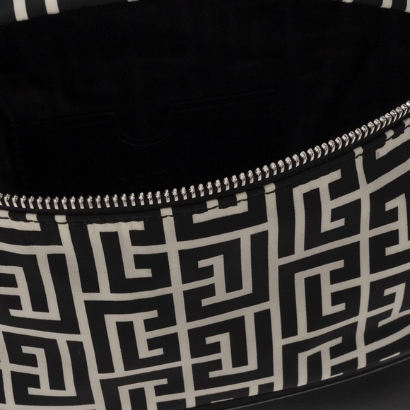 NEW Authentic Balmain Black White City All-Over Belt Bag Waist Bag - Picture 8 of 10